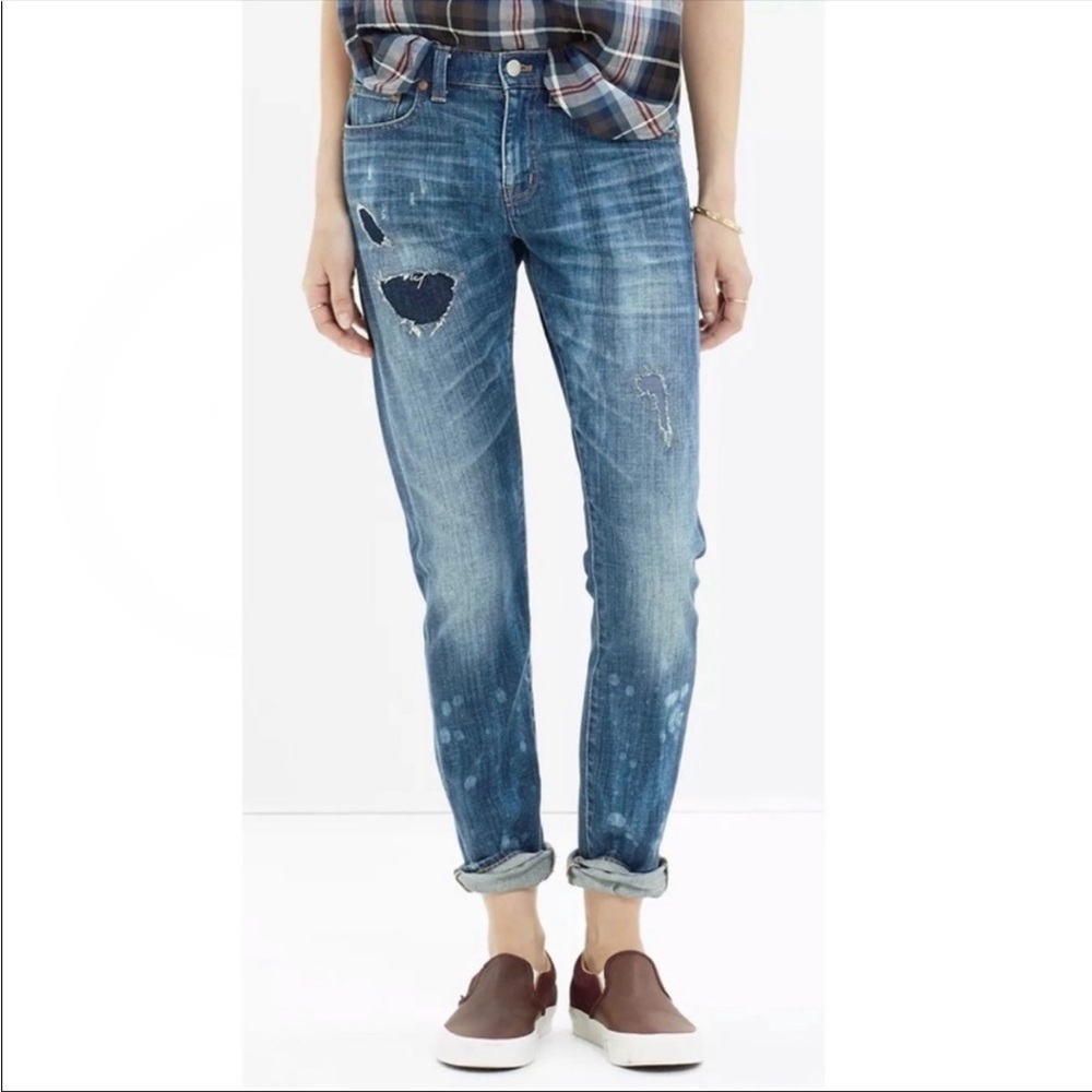 Madewell Rip & Repair Slim Boy Jeans size 24